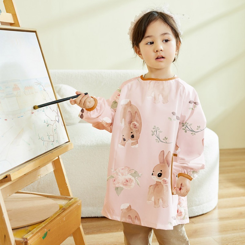 Art Craft For Toddlers - Children Waterproof Art Cover Shirt Long