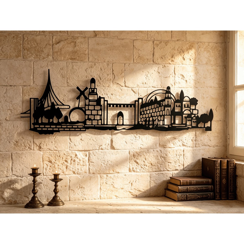 Art & Craft Kortingscode - CIFBUY Metal Wall Art Jerusalem Skyline