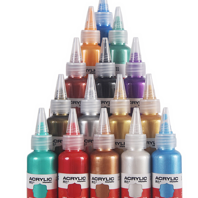 Art Craft 6 Year Old - 100ml Squeeze Bottle Metallic Acrylic Paint