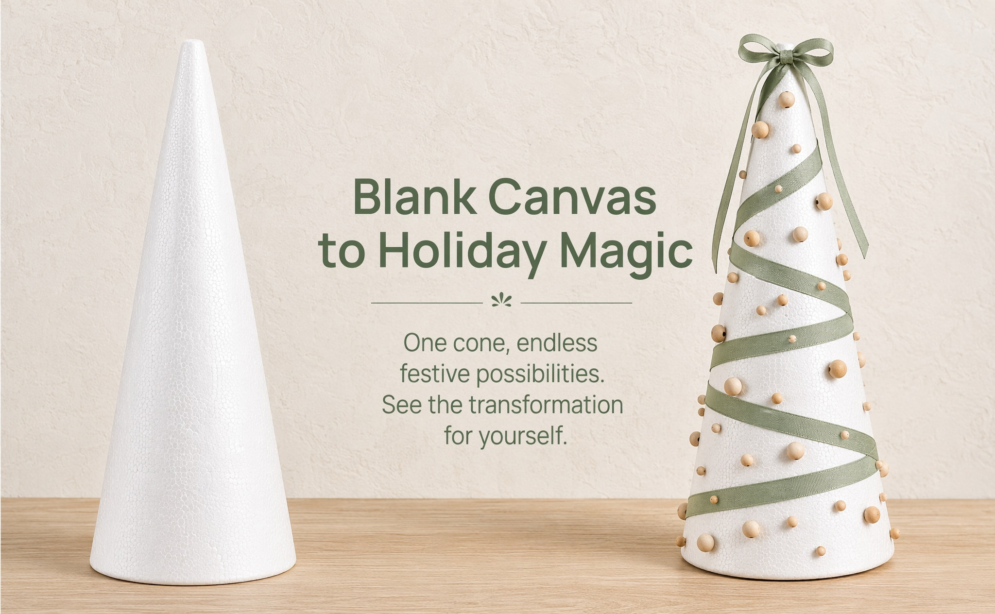 Art Craft For Preschool - 2Pcs Foam Craft Cones Christmas Tree