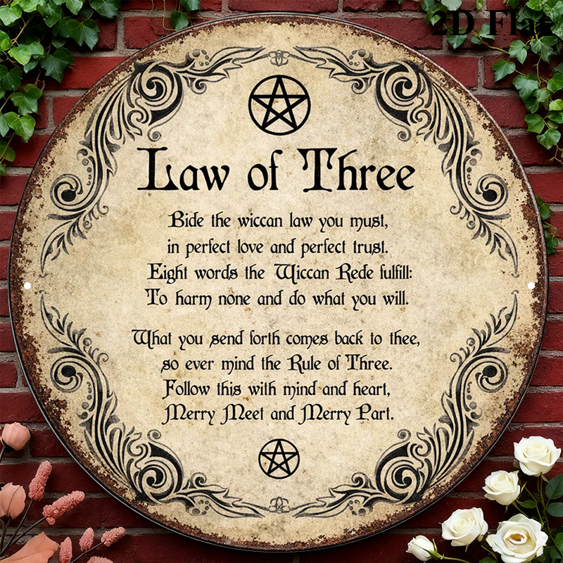 Art & Craft Kortingscode - CIFBUY Vintage Wicca Triple Goddess Aluminum