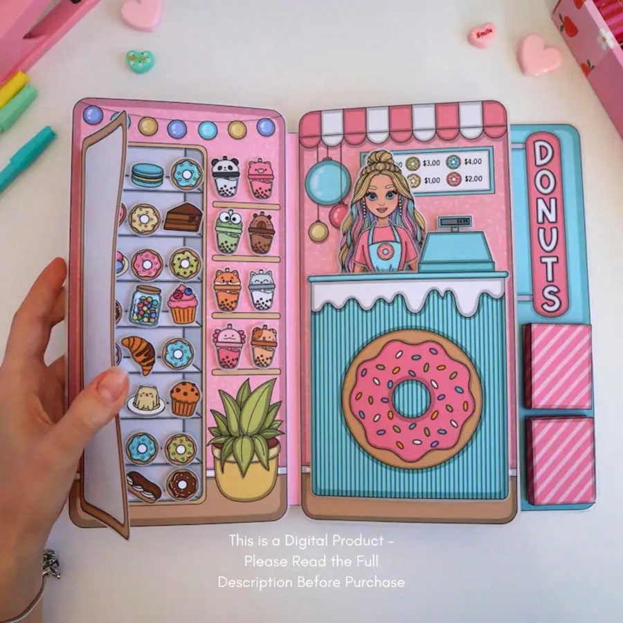 Donut Shop Pretend Play Kit, D - Art Craft 6 Year Old review and price