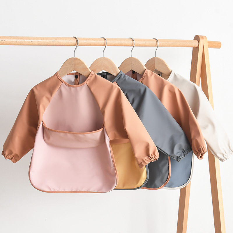 Kids Baby Long Sleeved PU Bibs - Art Craft For Toddlers review and price