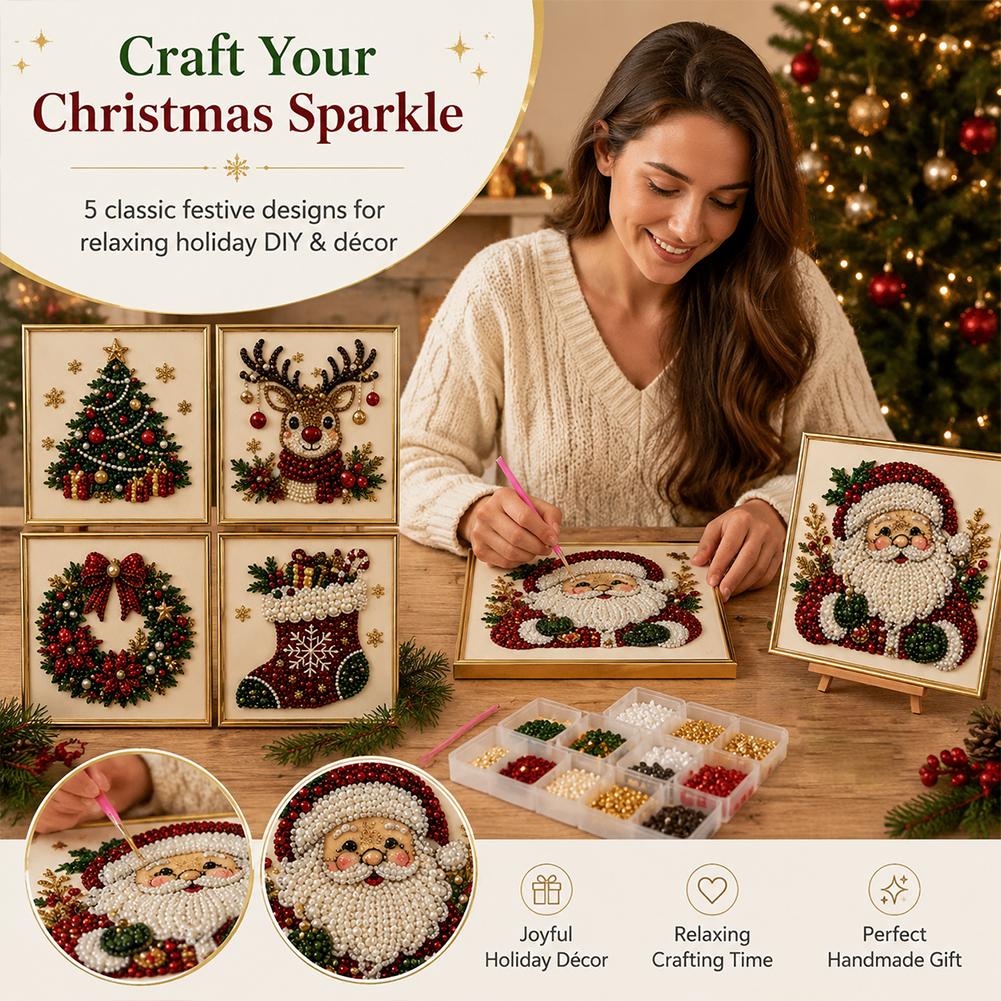 Christmas Santa Claus Pearl Ar - Art Craft Adult review and price