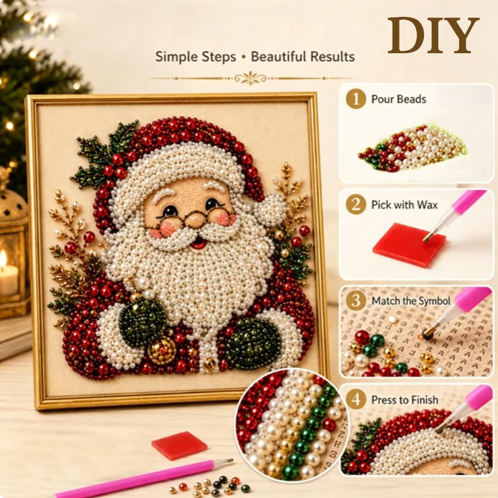 Christmas Santa Claus Pearl Ar - Art Craft Adult review and price