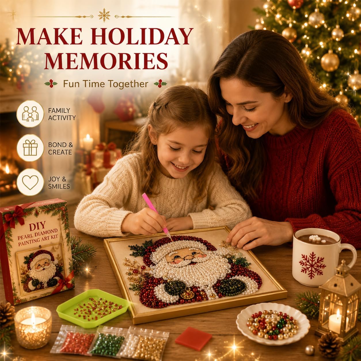 DIY Christmas Pearl Diamond Pa - Art Craft Adult review and price