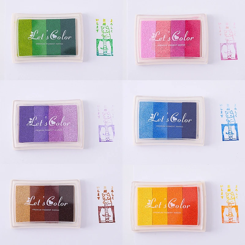 1PCS 4 colors Inkpad Ink stamp - Stamping Ink Pad review and price