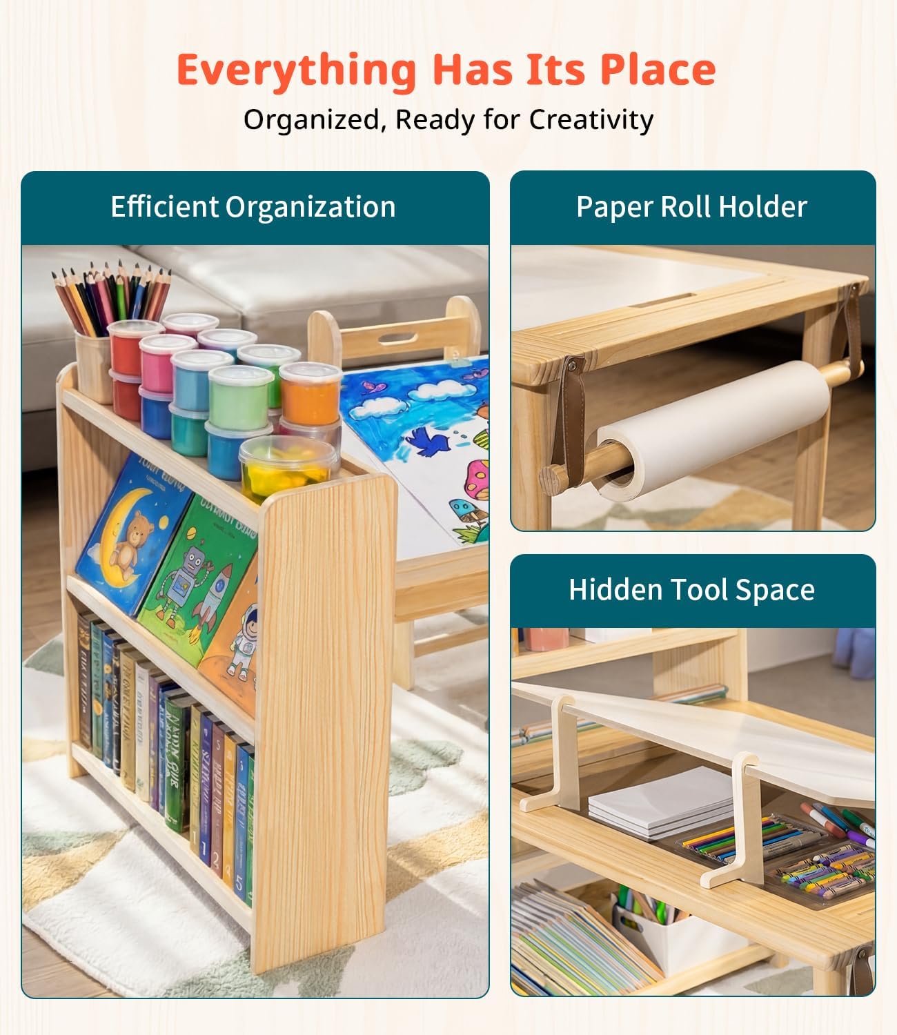 Kids Wooden Art Table 2 Chair  - Art Craft For Toddlers review and price