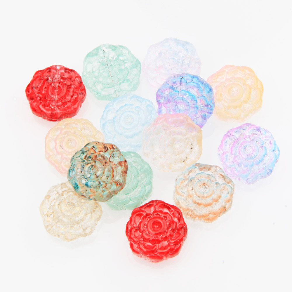 30pcs Glass Rose Flower Beads  - Art Craft Flower Making review and price