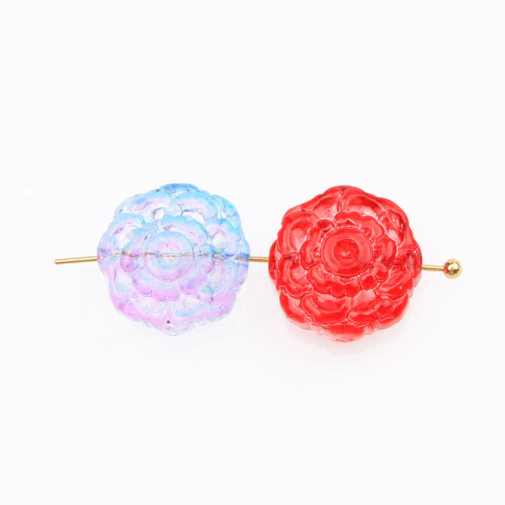 30pcs Glass Rose Flower Beads  - Art Craft Flower Making review and price