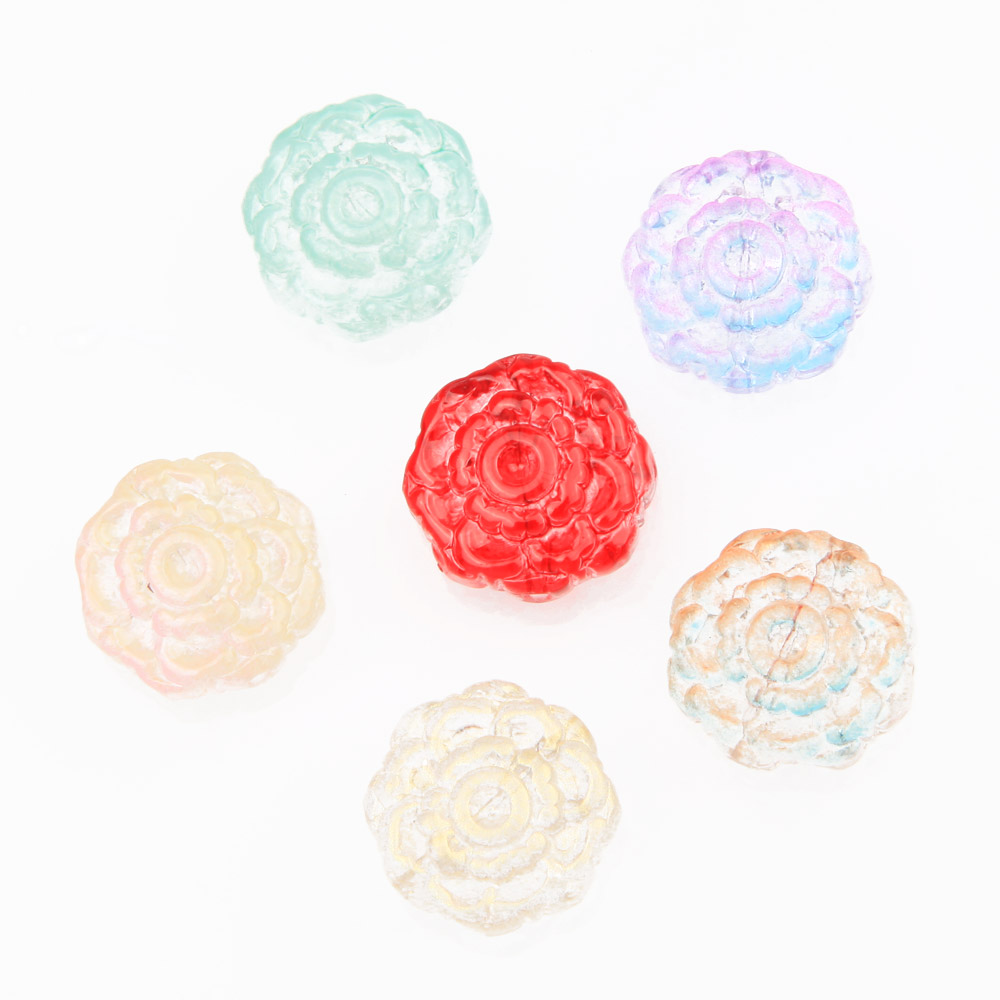 30pcs Glass Rose Flower Beads  - Art Craft Flower Making review and price