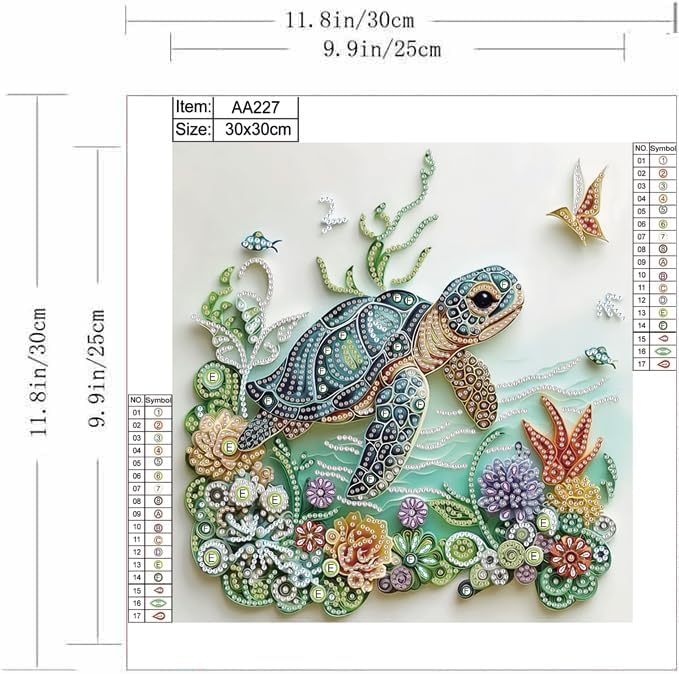 Sea Turtle Animal Diamond Pain - Art Craft Adult review and price