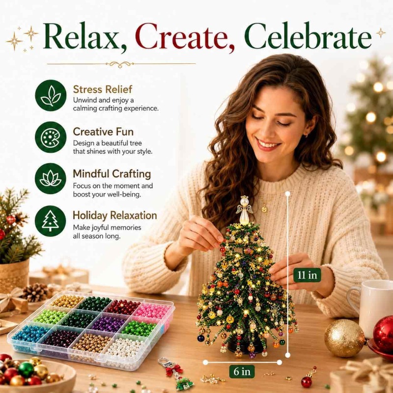Beaded Christmas Tree Craft Ki - Art Craft Wire review and price