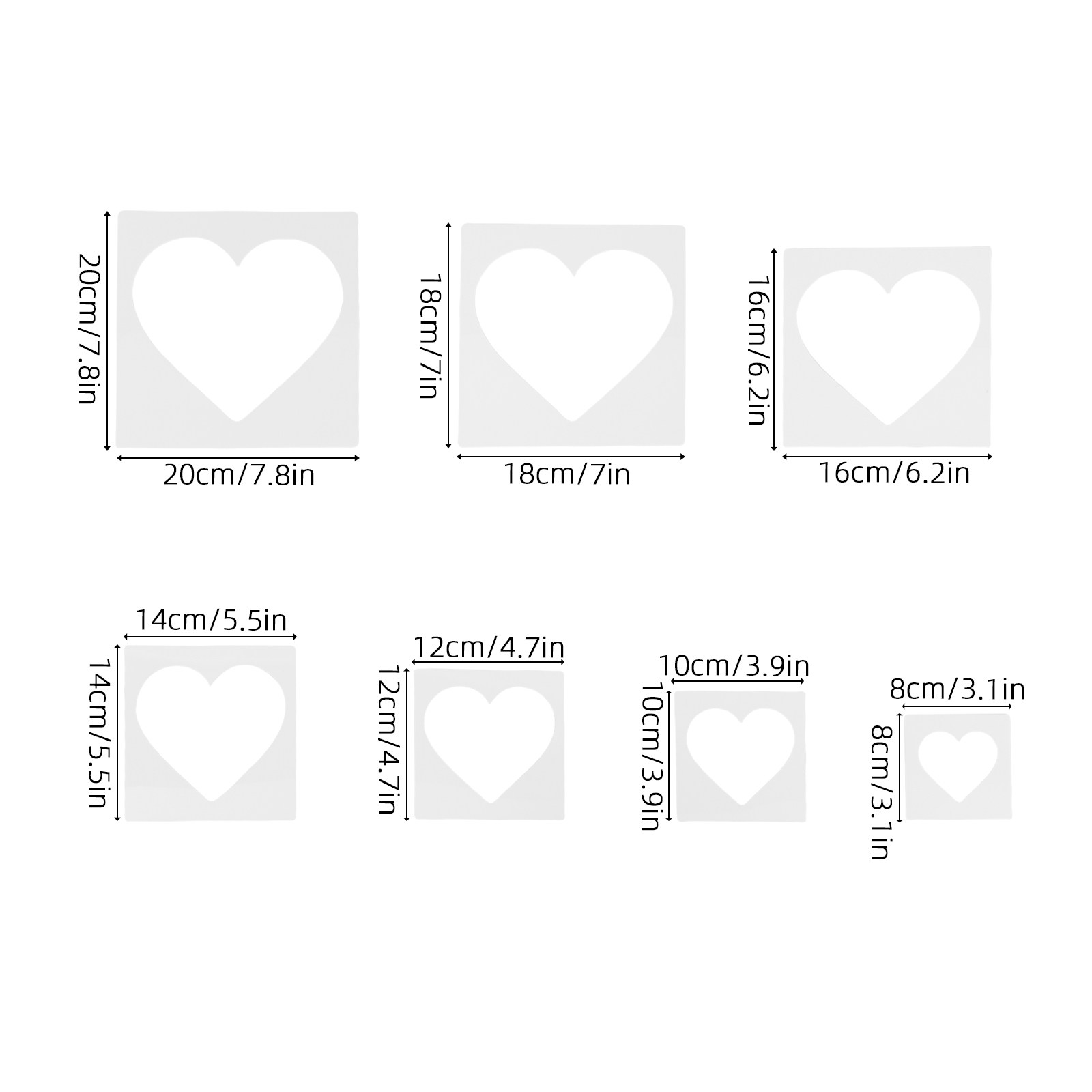 7Pcs DIY Stencils Templates He - Art And Craft Valentine review and price