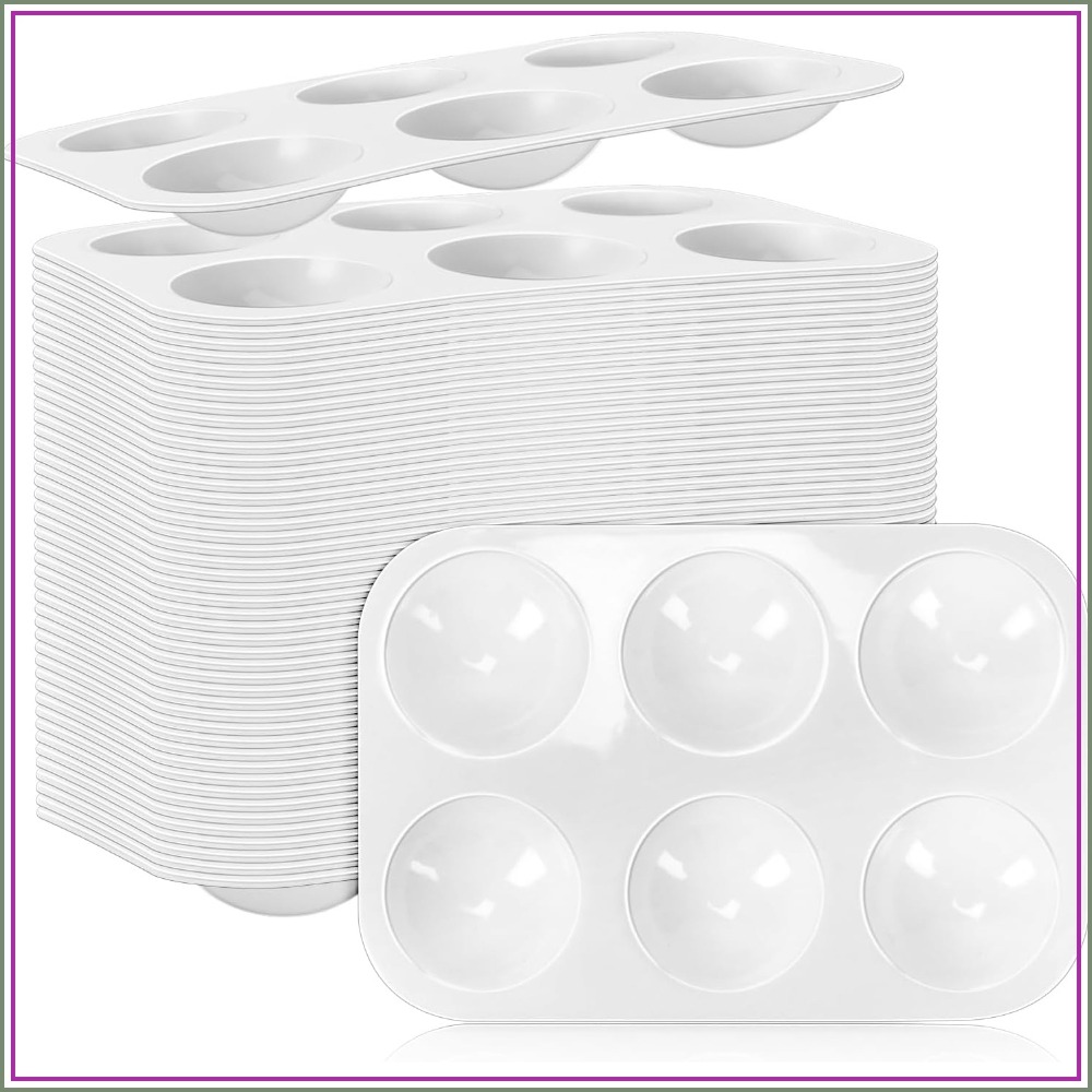 50 Pack 6-Well Plastic Paint P - Art Craft Class review and price