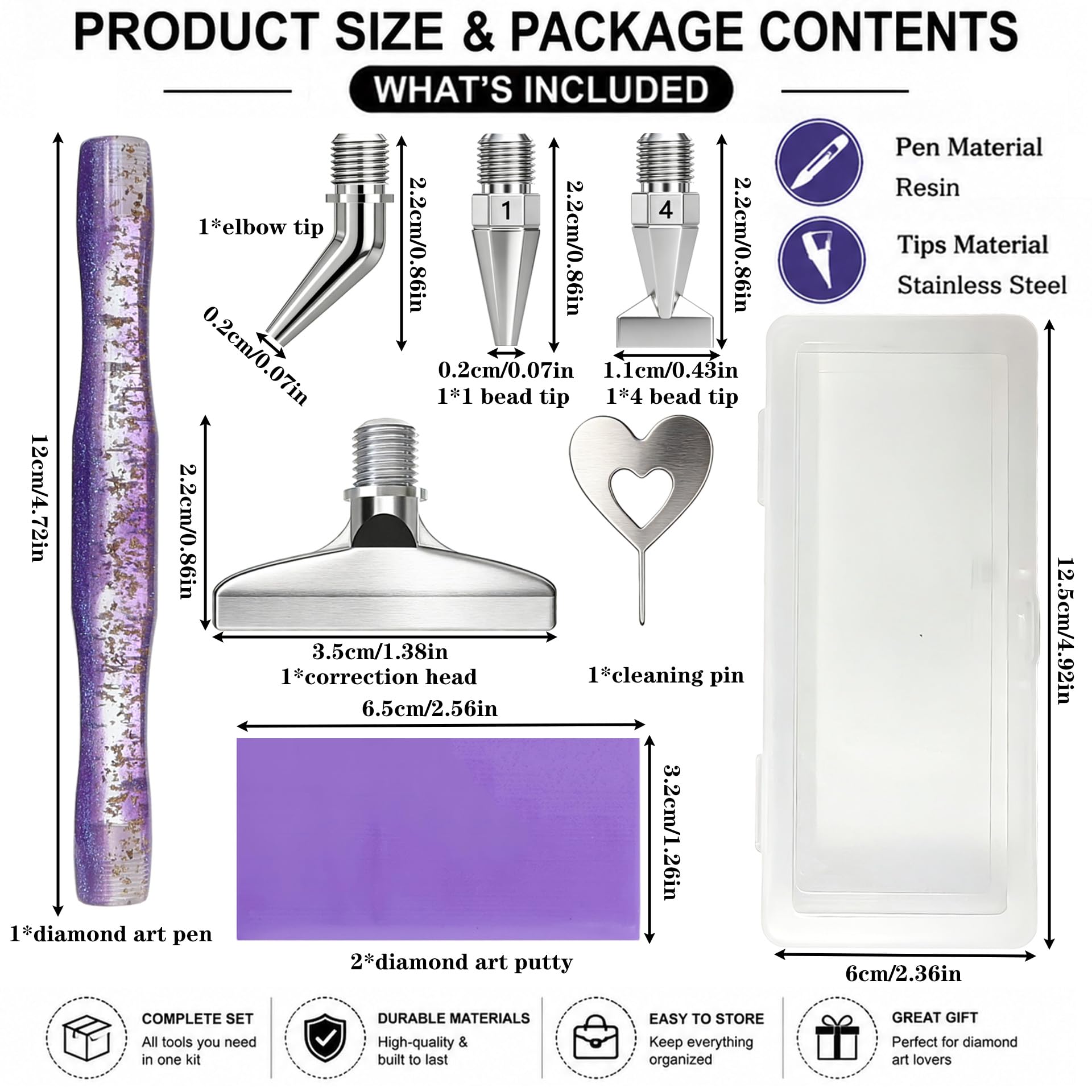 Diamond painting art pen, with - Art Craft Adult review and price