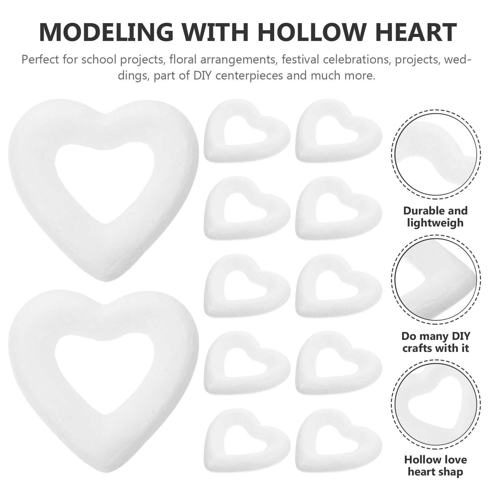 48Pcs 6Cm White Hollow Love He - Art And Craft Valentine review and price