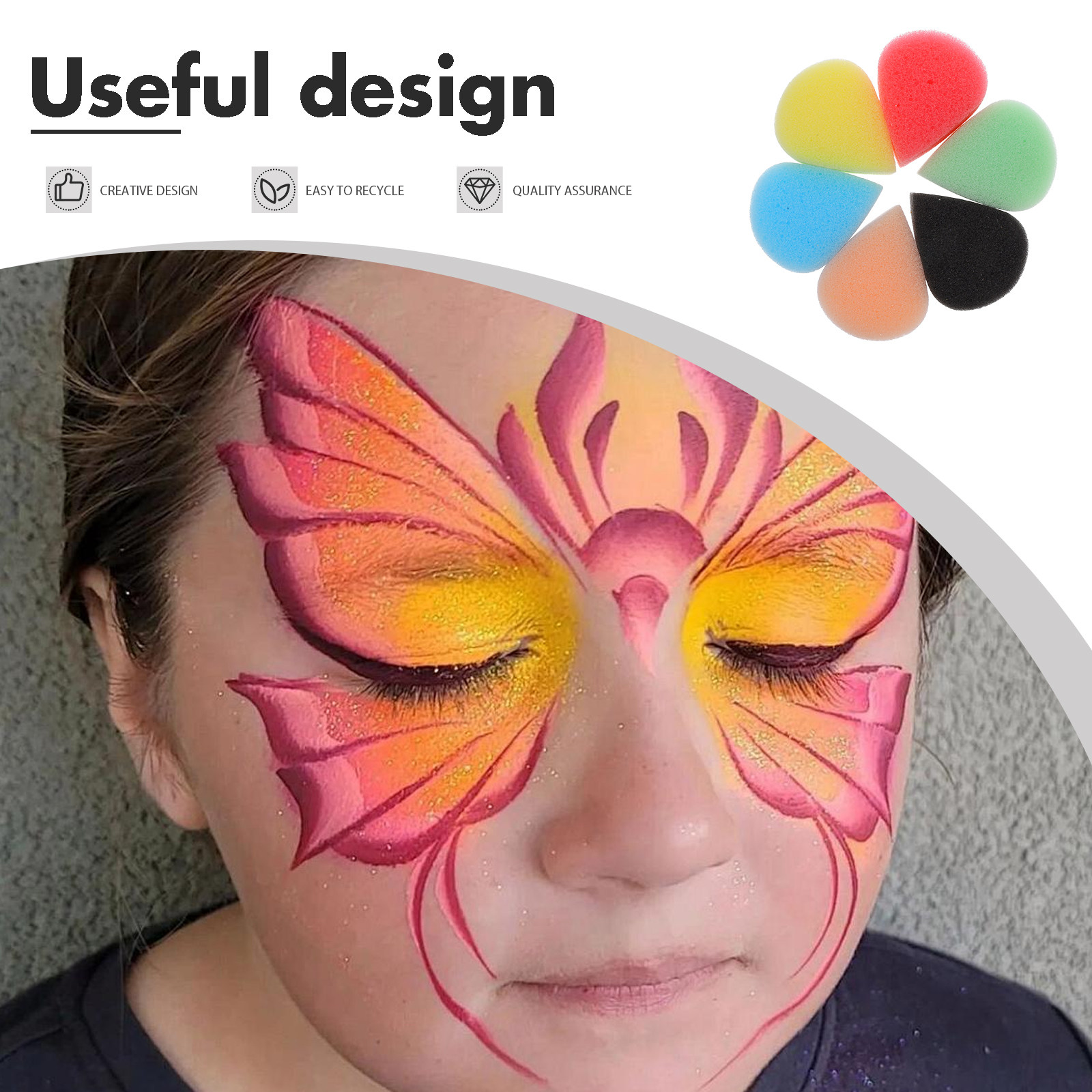 6Pcs Childrens Face Paint Spon - Art Craft Class review and price