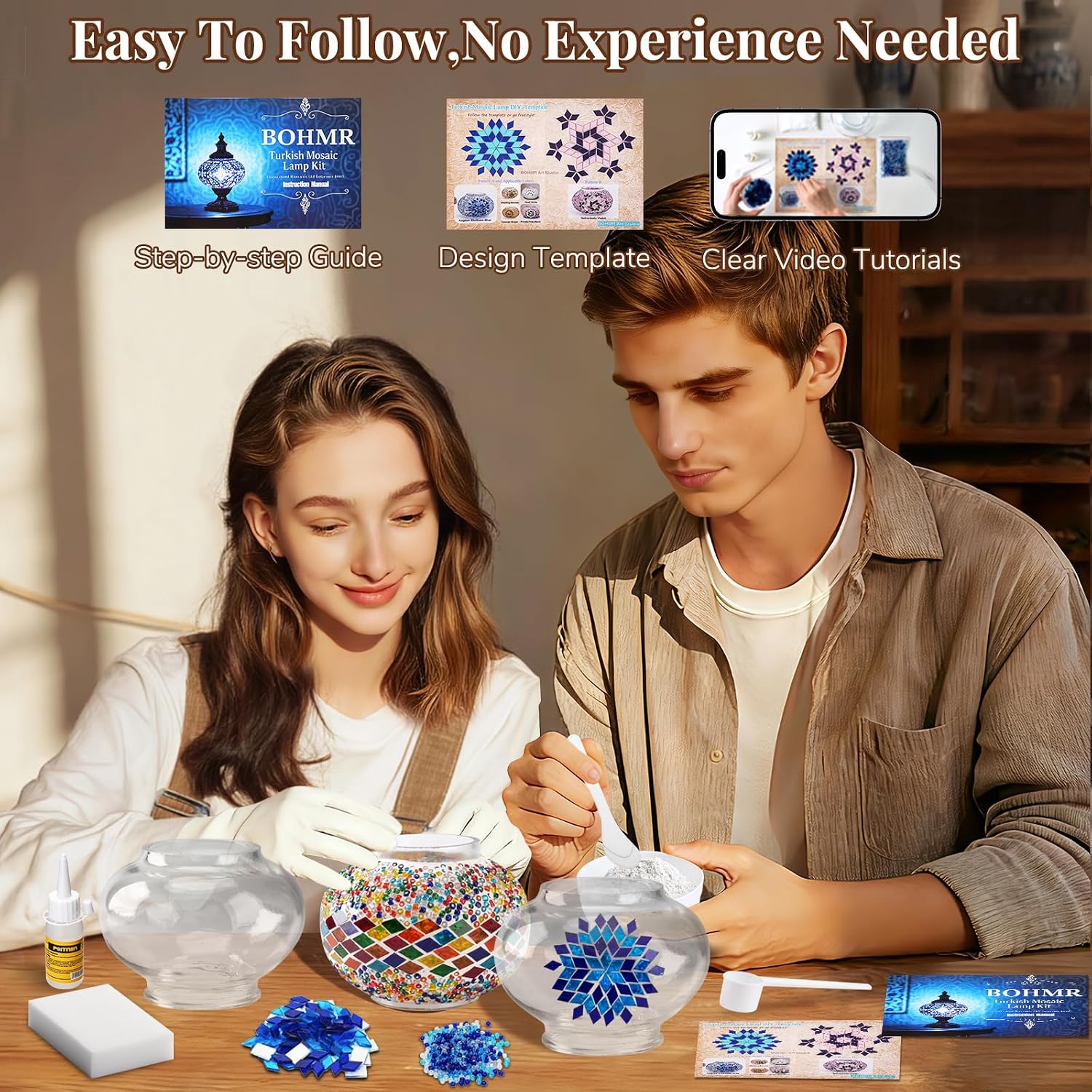 DIY 3 Globe Turkish Mosaic Lam - Art Craft Adult review and price