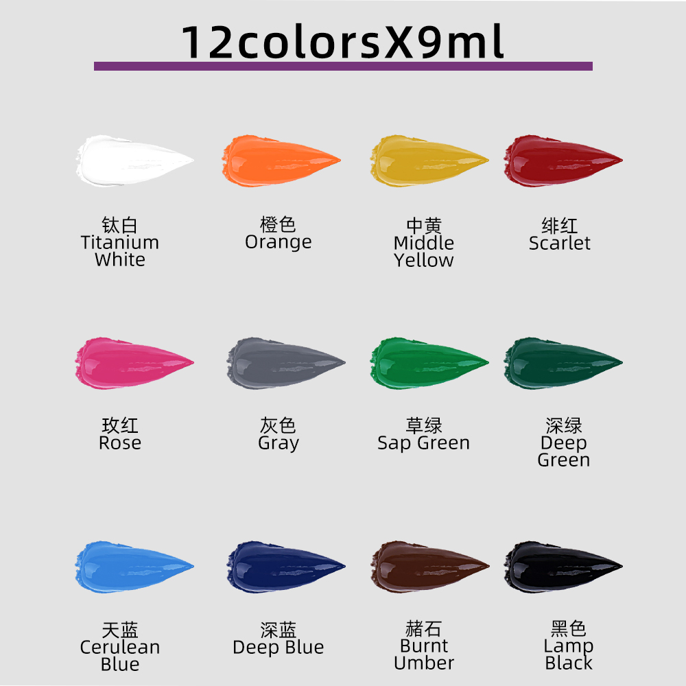 12 Color Oil Paints Set 9ml Tu - Art Craft 6 Year Old review and price