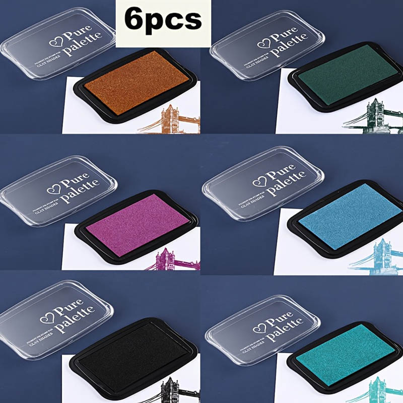 6 Pieces - Retro Solid Color S - Stamping Ink Pad review and price