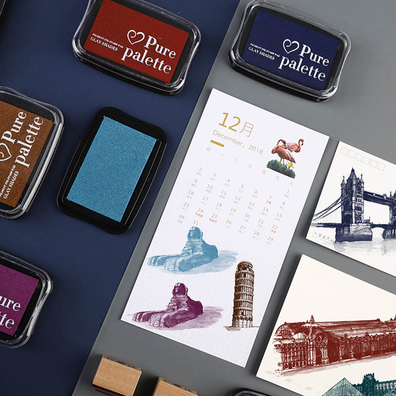 6 Pieces - Retro Solid Color S - Stamping Ink Pad review and price