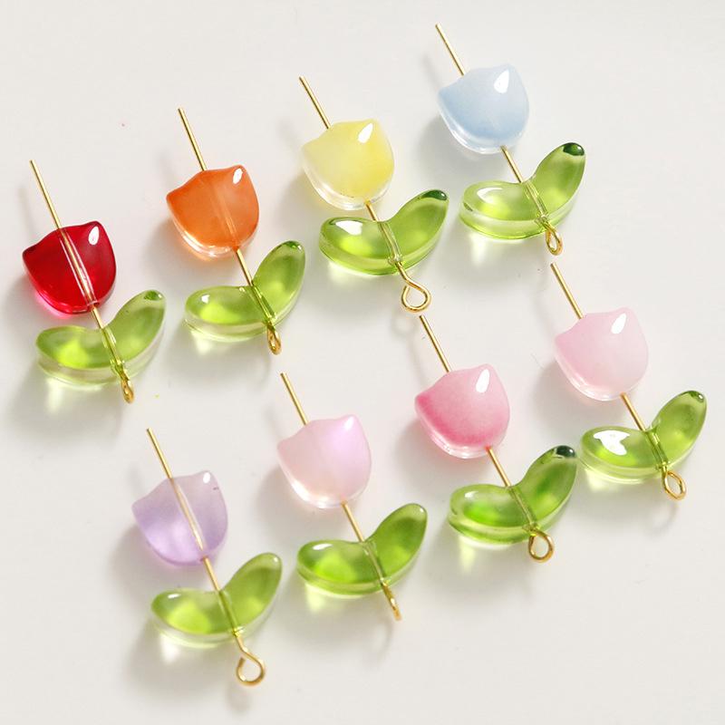 Lampwork  Flower Beads 30Pcs M - Art Craft Flower Making review and price