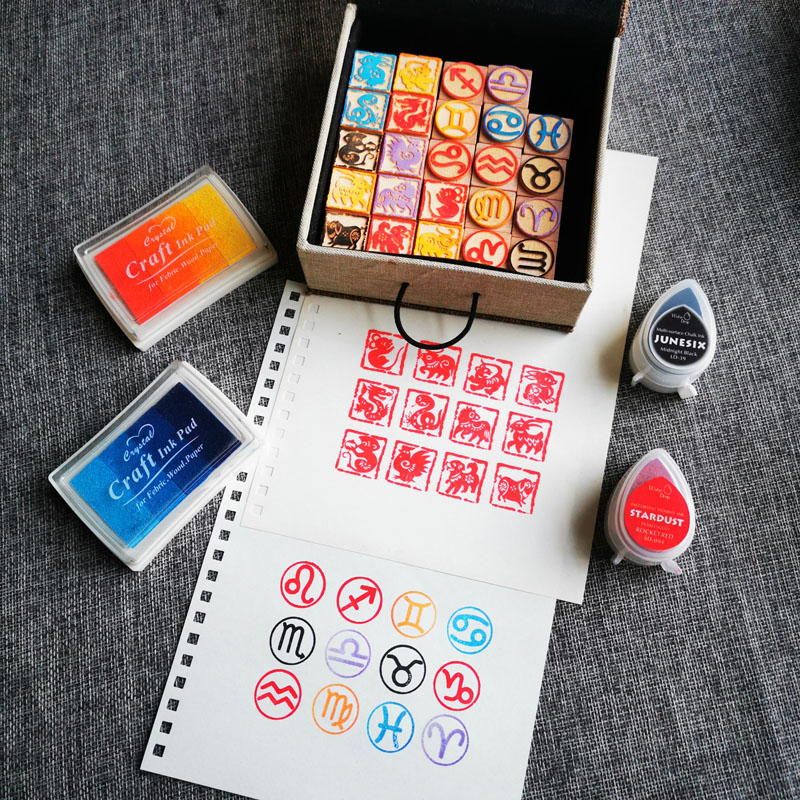 DIY Twelve Zodiac Seals Twelve - Stamping Ink Pad review and price
