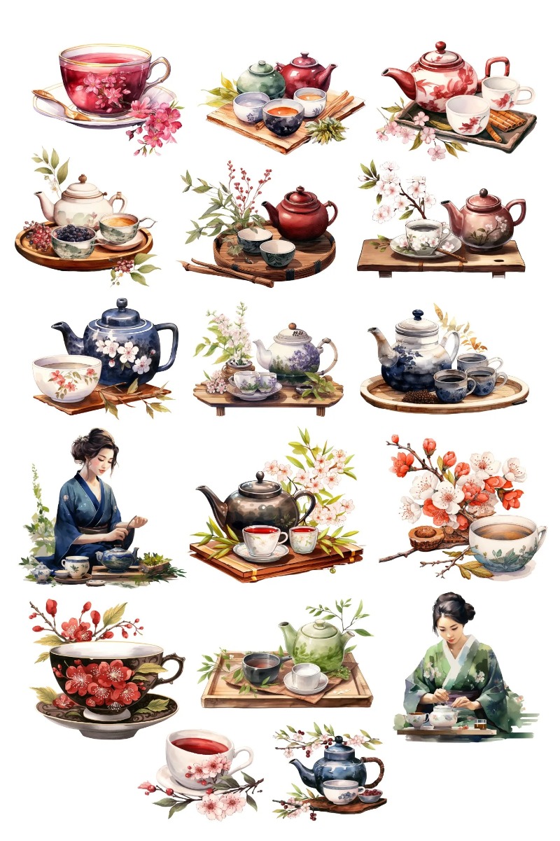 Cute Watercolor Tea Ceremony,  - Art Craft 6 Year Old review and price