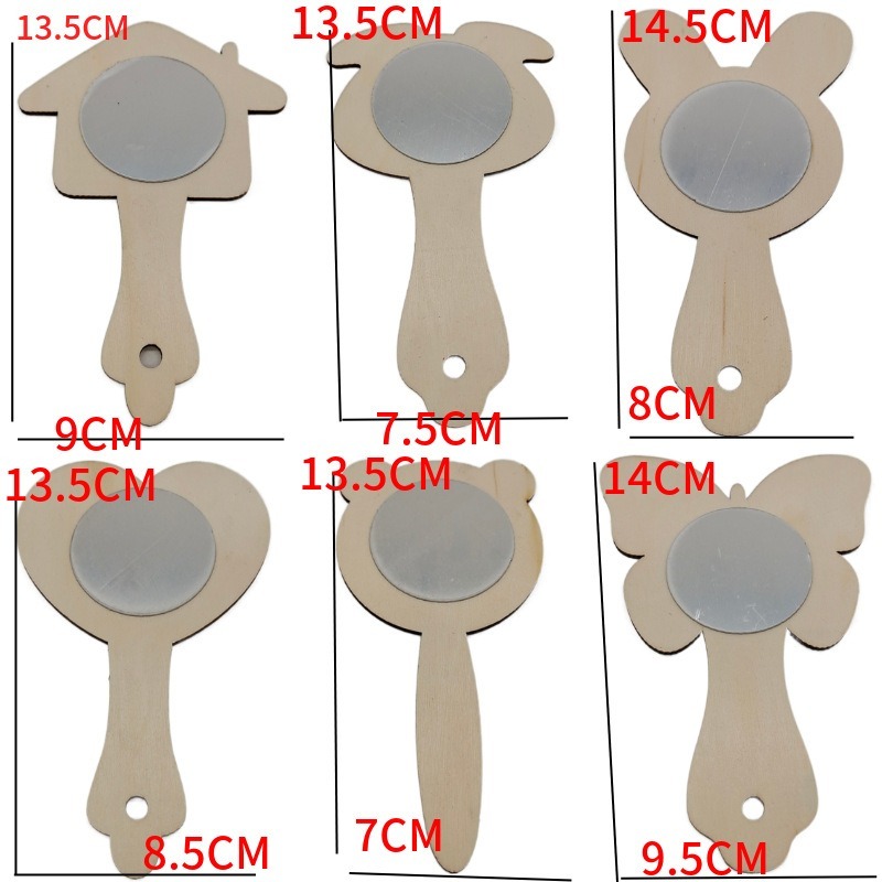 2pcs DIY Wooden Mirror Mini Wo - Art Craft Mirror review and price